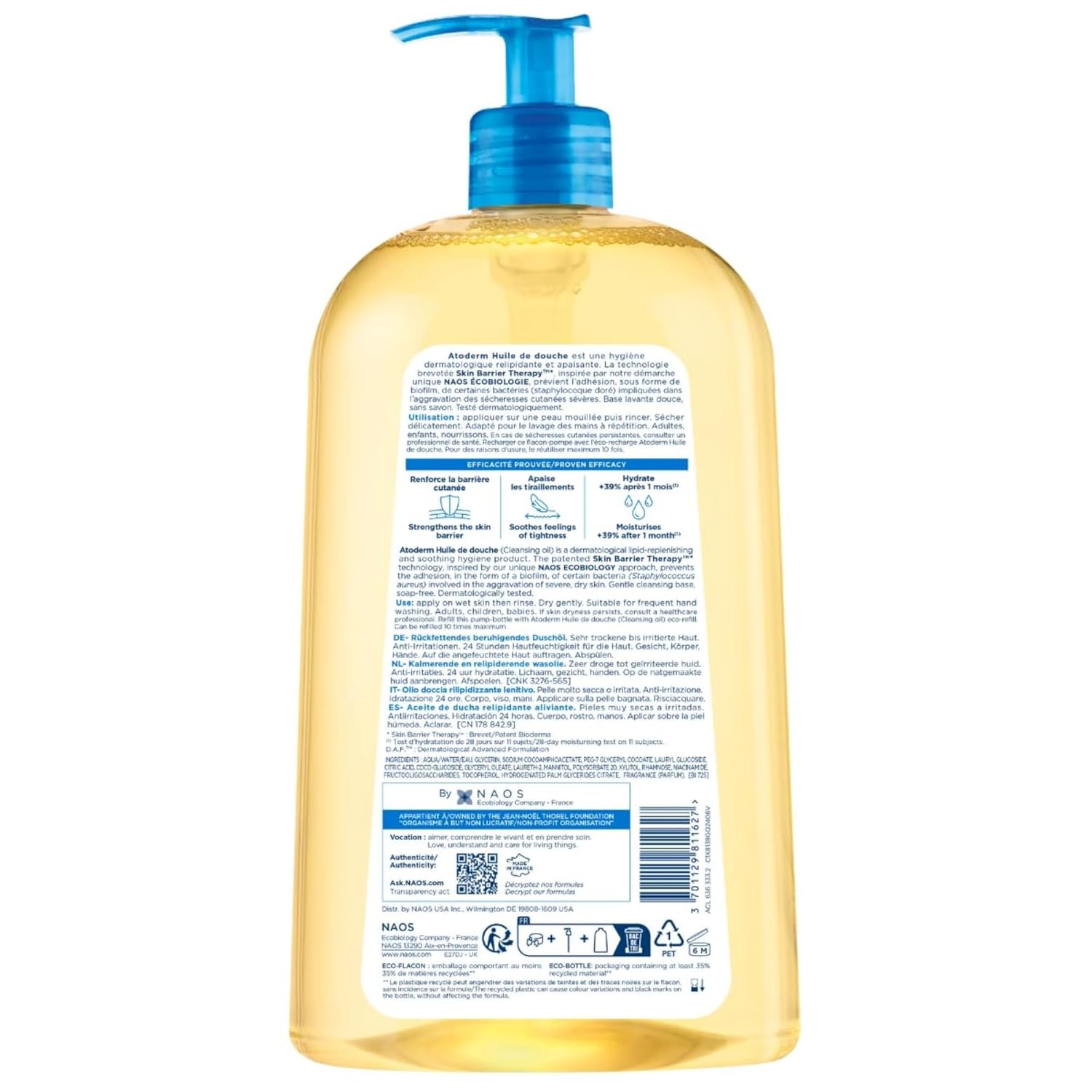 Bioderma Atoderm Shower Oil, Cleansing Oil For Face & Body, Nourishing Cleansing Oil For Dry to Atopic Sensitive Skin For Softer & Smooth Skin For Your Whole Family - image 7